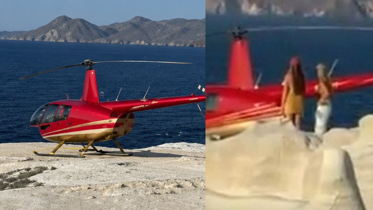 Σάλος στην Μήλο: «Ο χειριστής του ελικοπτέρου πήρε άδεια και προσγειώθηκε στο Σαρακήνικο» – Τι συμβαίνει με το νομικό πλαίσιο