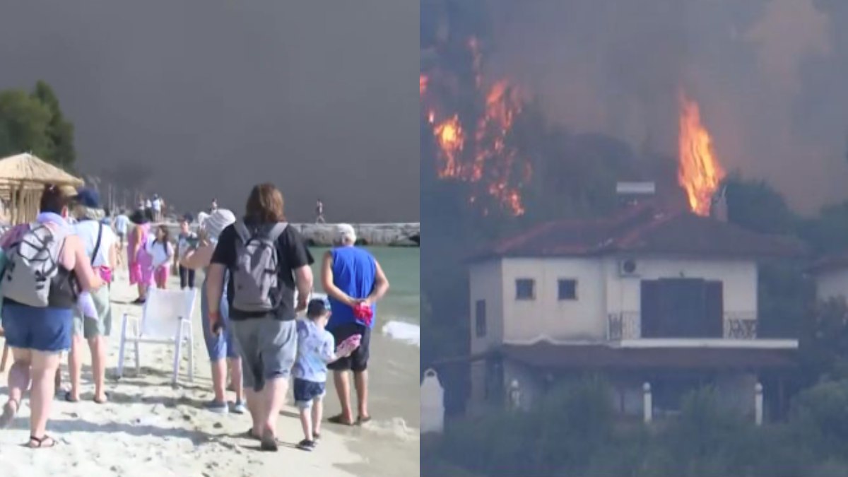 Πυρκαγιά στη Χαλκιδική: Δραματικές ώρες στη Σίβηρη – Καίγονται σπίτια, πολίτες απομακρύνονται με σκάφη [βίντεο]