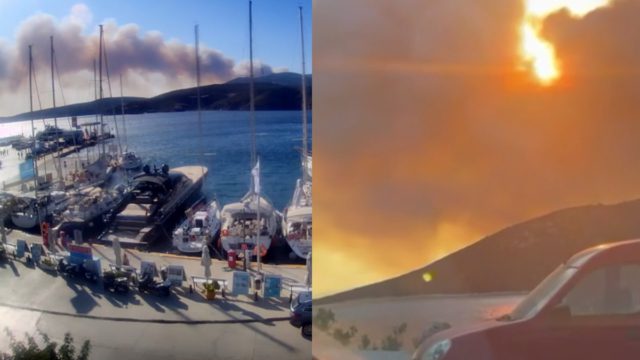 Ανεξέλεγκτη η φωτιά στη Σκύρο: Μηνύματα από το 112 για εκκένωση – Συγκλονίζουν τα βίντεο από το σημείο
