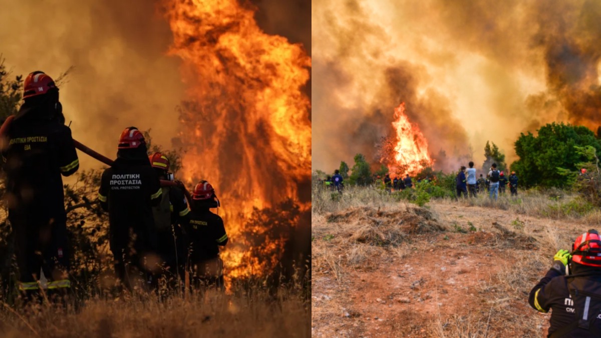Πυρκαγιά στη Σκύρο: Ήχησε το 112 για εκκένωση του Αγίου Φωκά – Βίντεο από το πύρινο μέτωπο