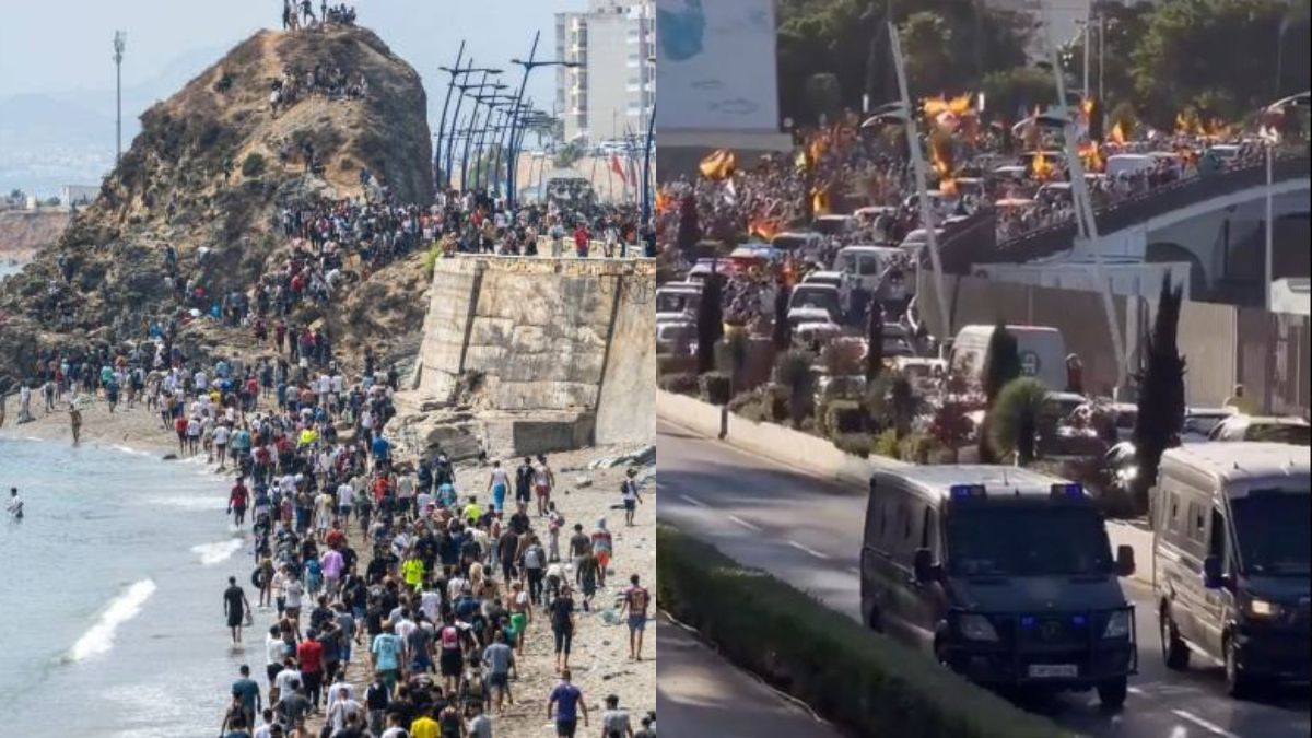 Χάος ξανά στη Θέουτα: Καίνε σκηνές μεταναστών και μπλοκάρουν τη διανομή φαγητού (Video)