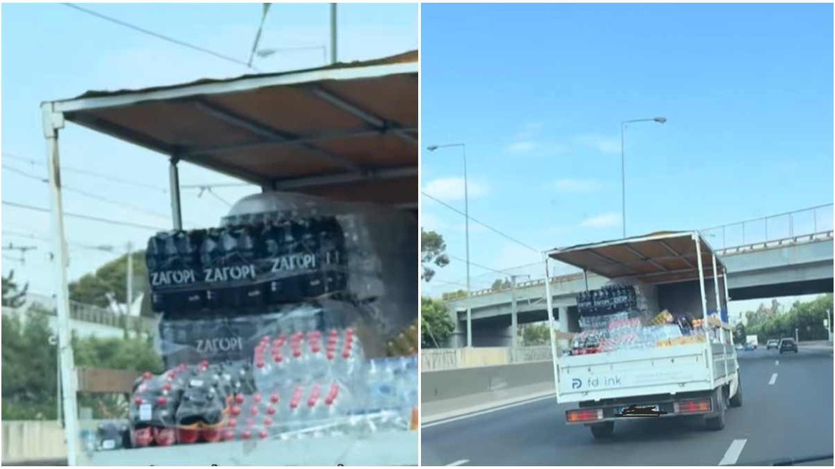 Τραγικό: Επαγγελματίας οδηγός δεν έχει δέσει το εμπόρευμά του και γίνεται κίνδυνος θάνατος στην Αττική Οδό!