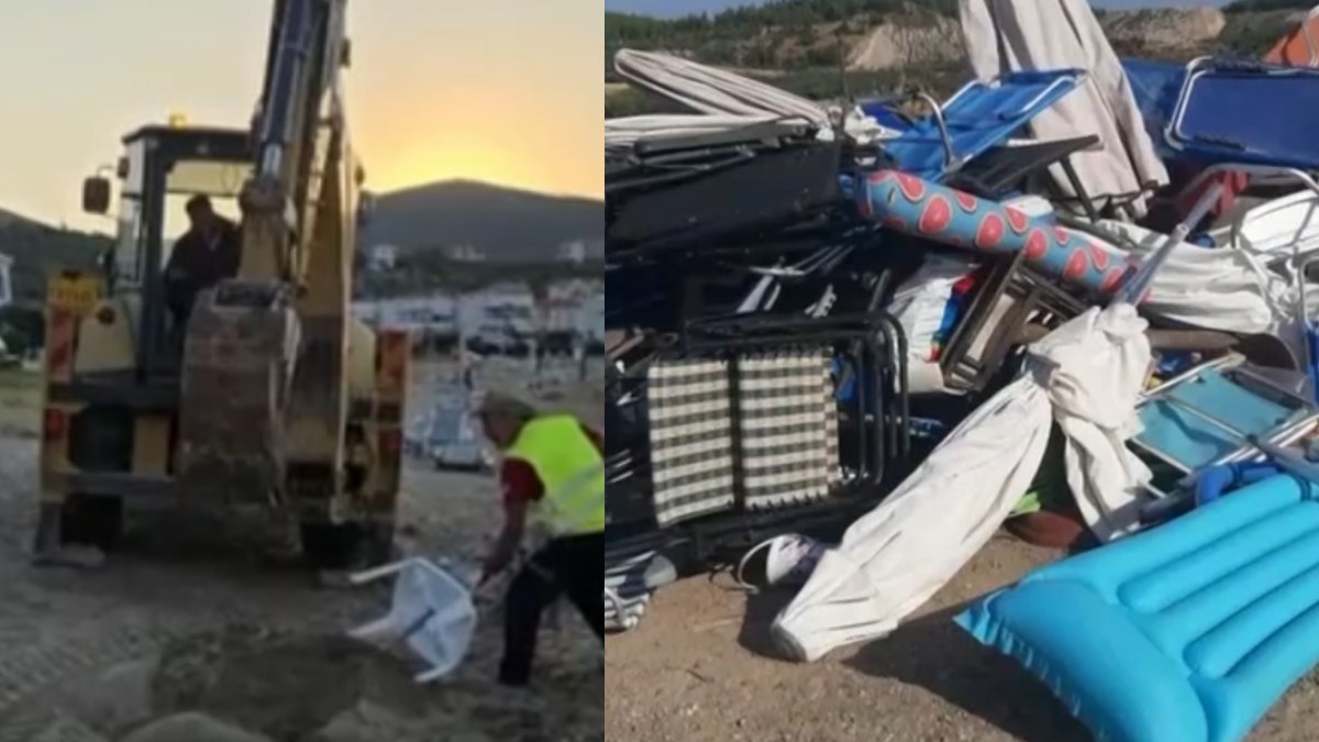 Σοκ στην Χαλκιδική: «Ξήλωσαν» από την παραλία 100 ομπρέλες και ξαπλώστρες και κάποιοι τις επανατοποθέτησαν λίγες ώρες μετά – Βίντεο