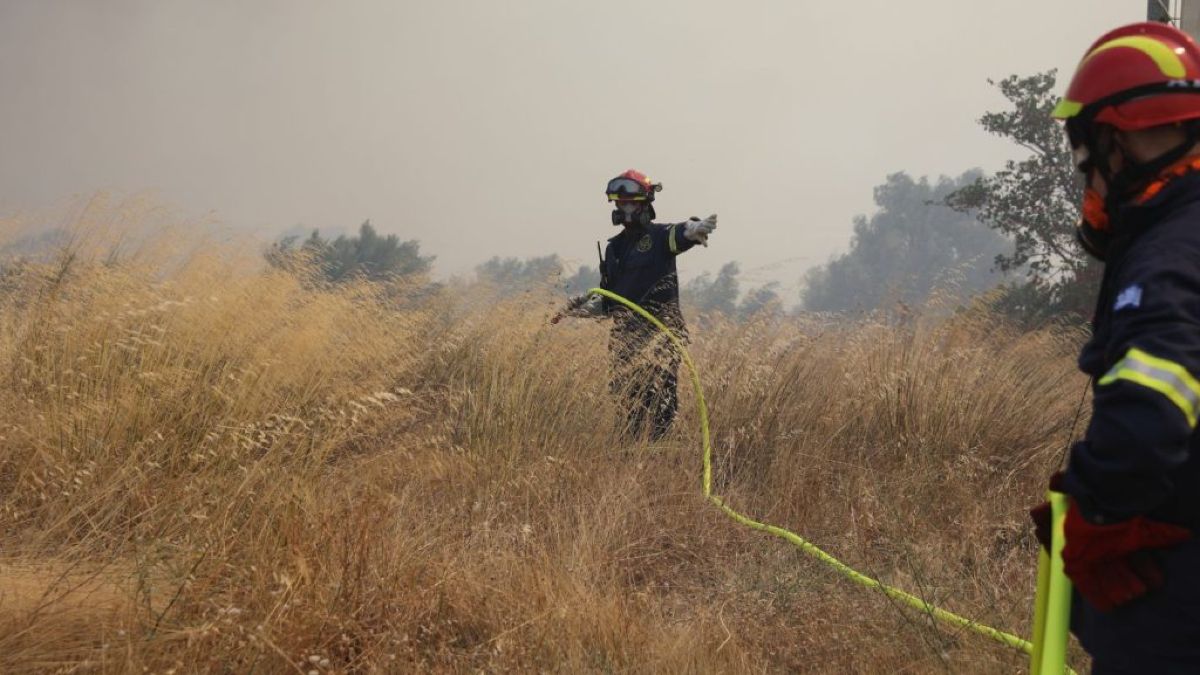 Μεγάλη φωτιά στη Μάνδρα: Ήχησε το 112