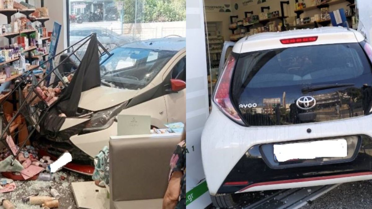 Πήγε να παρκάρει και… βρέθηκε μέσα στο φαρμακείο!