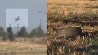 Συντριβή Phantom στην Τανάγρα: Κόντά σε εργοστάσιο ένα φλεγόμενο τμήμα του μαχητικού – Βίντεο από το σημείο της τραγωδίας