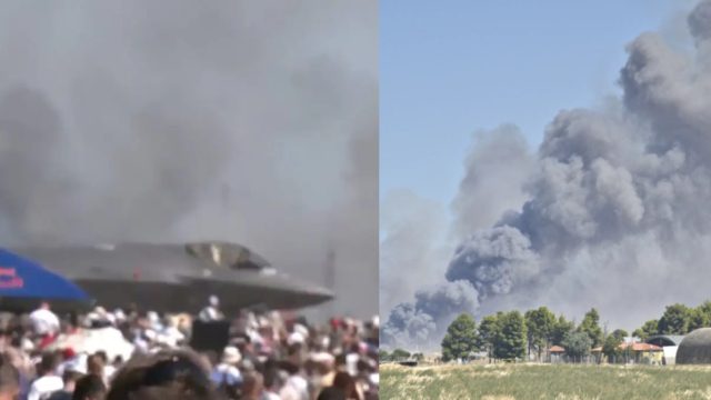 Δραματικές εικόνες στην Τανάγρα: Το αεροσκάφος κόπηκε στα δύο – Τα βίντεο από το σημείο της τραγωδίας