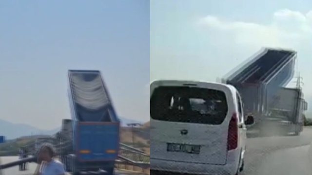 Viral βίντεο: Τούρκος ξέχασε την καρότσα του φορτηγού ανοιχτή – Γκρέμισε ολόκληρη πινακίδα