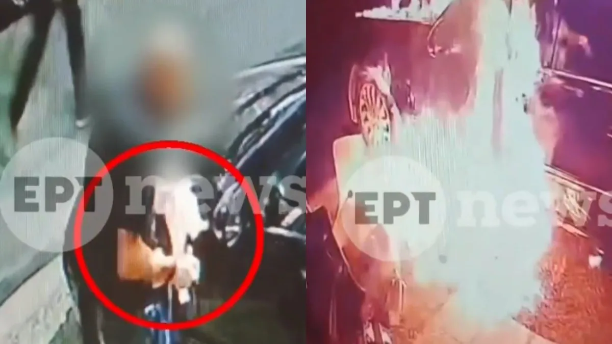 Ζωγράφου: Καρέ καρέ η εμπρηστική επίθεση στο αυτοκίνητο αντιδημάρχου – Έβαλε φωτιά και εξαφανίστηκε (Video)