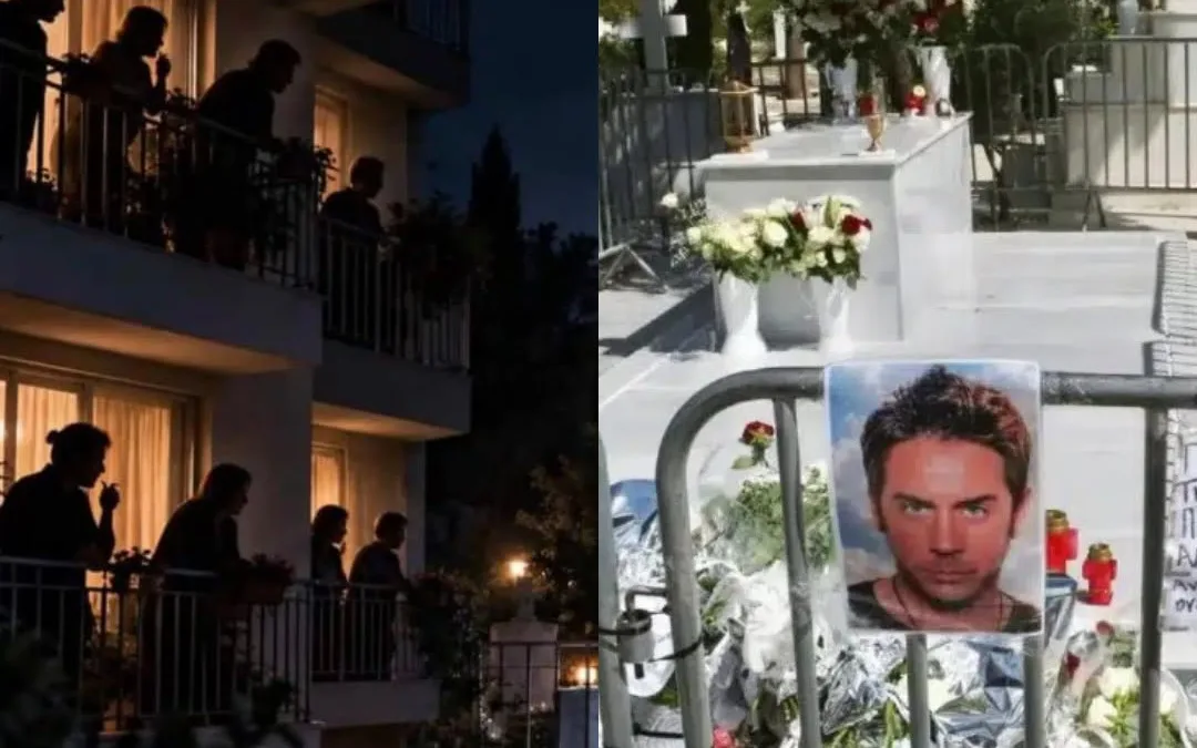 Στις 3 τα ξημερώματα: Προβολέας, ζεϊμπέκικα και ουίσκι πάνω στον τάφο του Γιώργου Μαζωνάκη – «Σήκω Γιώργο να μας τραγουδήσεις»