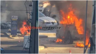 Χάος στην είσοδο της Αττικής Οδού: Φλεγόμενο τζιπ «πνίγει» στους καπνούς τη Μεταμόρφωση – Αποκλεισμένος ο κόμβος