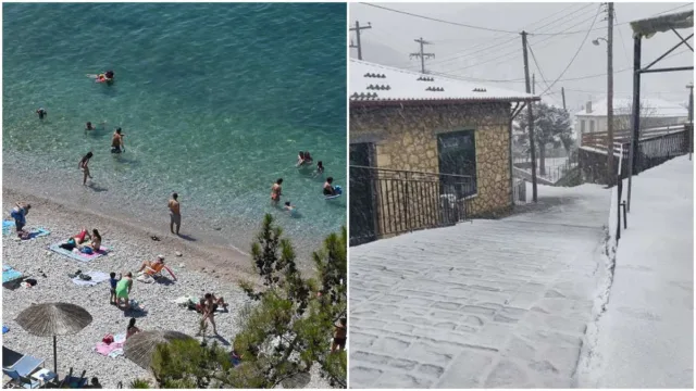 Ο καιρός τρελάθηκε: Από τα 32άρια και τις βουτιές του Σαββάτου, κατευθείαν σε πολικό σκηνικό την Κυριακή!