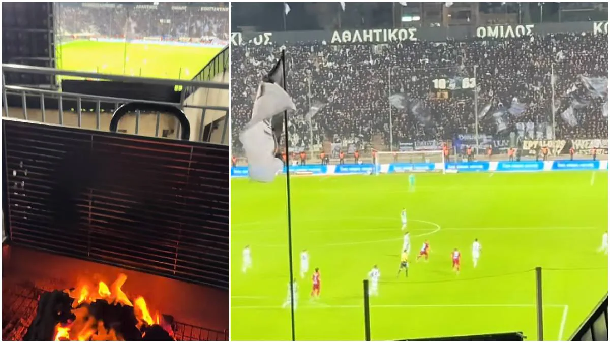 Η απόλυτη σουρεαλιστική πολυτέλεια στη Θεσσαλονίκη: Ψήσιμο στα κάρβουνα με θέα το ντέρμπι ΠΑΟΚ – Ηρακλής από το μπαλκόνι!