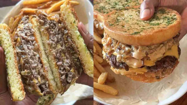 Garlic Bread Smash Burgers: Η συνταγή που συνδυάζει σκορδόψωμο και ζουμερό μπέργκερ