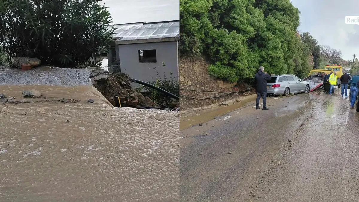 Κρήτη σε κατάσταση συναγερμού: 2.500 κάτοικοι χωρίς νερό – Πνίγηκαν καλλιέργειες και σπίτια