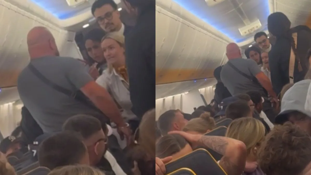 Χάος σε πτήση της Ryanair: Επιβάτες πιάστηκαν στα χέρια – Φώναζε η αεροσυνοδός (Video)