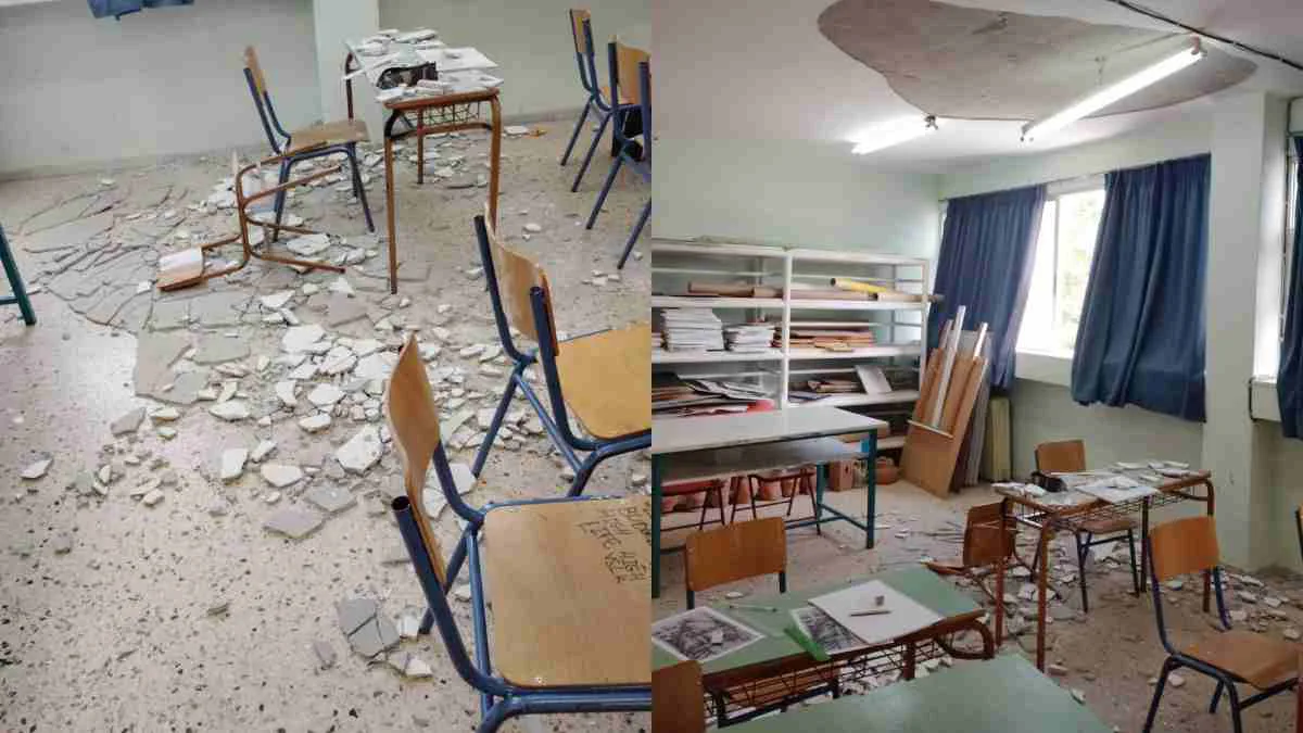 Σοβαρό περιστατικό σε γυμνάσιο στη Θεσσαλονίκη: Σοβάς έπεσε στο κεφάλι 14χρονου μαθητή μέσα στην τάξη